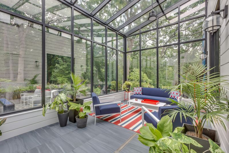 Sunroom with Glass Walls